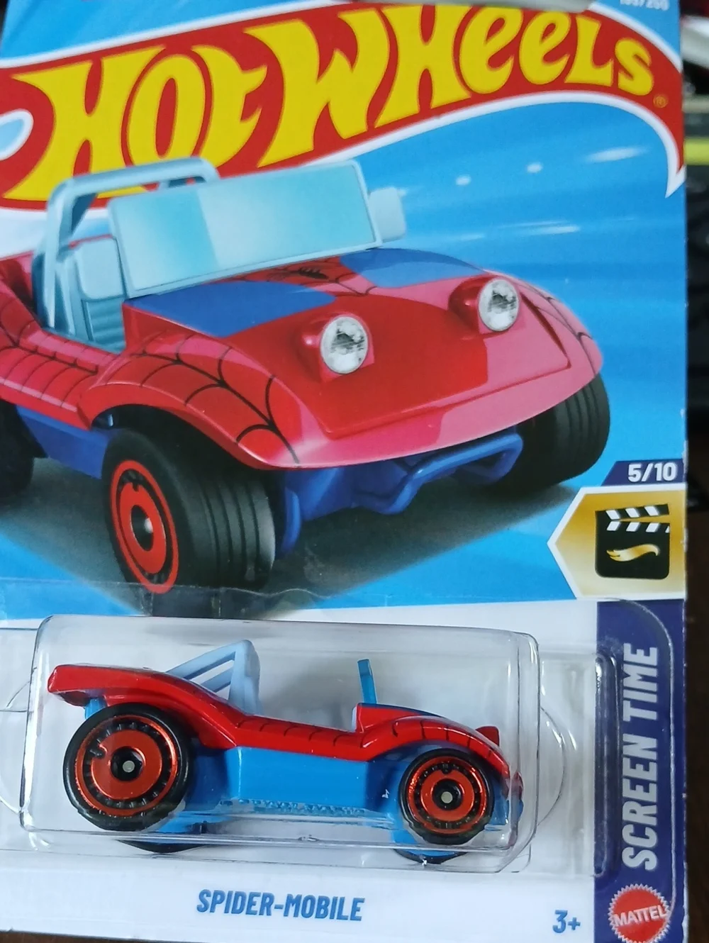 Hot Wheels Spider-Mobile Kids Toy Car - Red & Blue